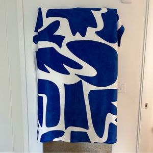Blue Abstract Throw Blanket